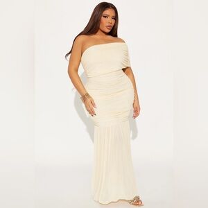 Ellen Mesh Maxi Dress - Butter Yellow